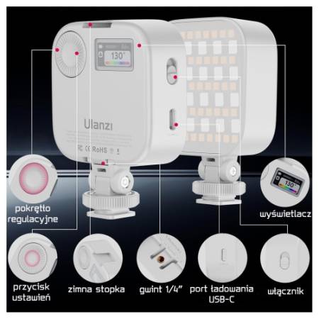 Ulanzi U60 - lampa LED, charakterystyka